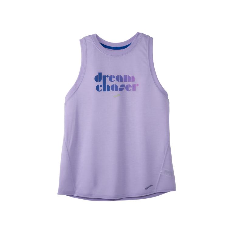 Brooks Womens Empower Her Distance Graphic Running Tank Top - Violet Pulse/Lavender Purple (932651-O